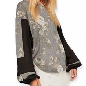 Free people flower patch long sleeve shirt